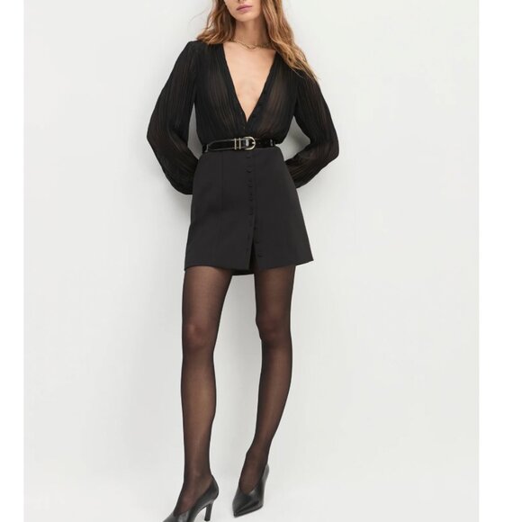 NWT Favorite Daughter Elegant Black Change Me Dress 0/6 Black Noir - Picture 3 of 6